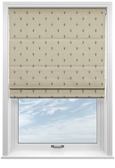 Emily Bond Wild Thyme, Charcoal - Roman Blind